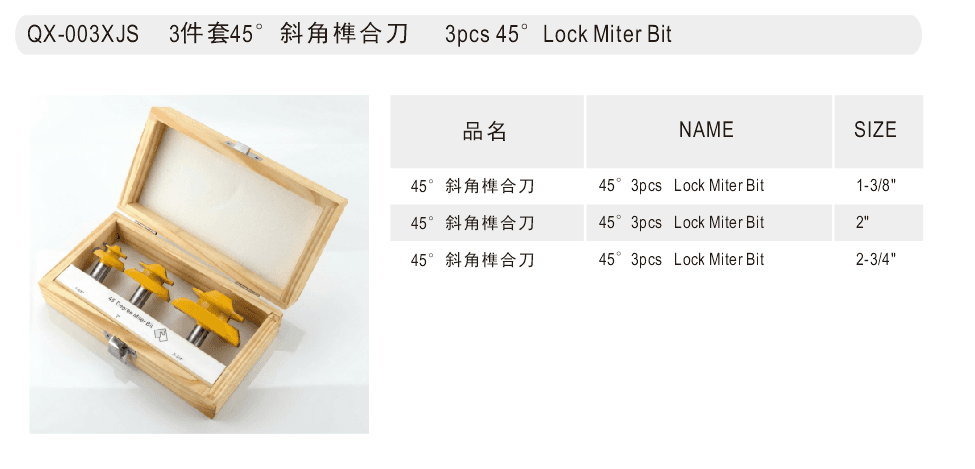 Lock Miter Set 45° - Detail